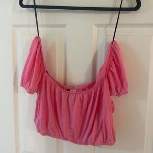 Pink, off the shoulder, crop top!